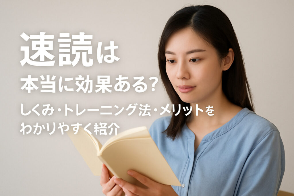 速読は本当に効果ある?しくみ・トレーニング法・メリットをわかりやすく紹介