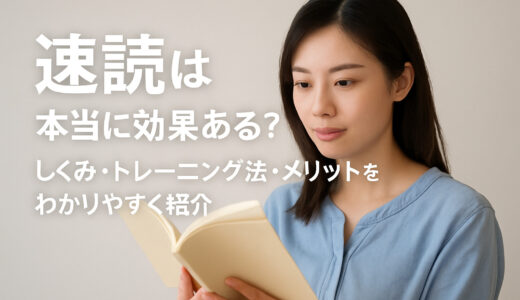 速読は本当に効果ある？しくみ・トレーニング法・メリットをわかりやすく紹介
